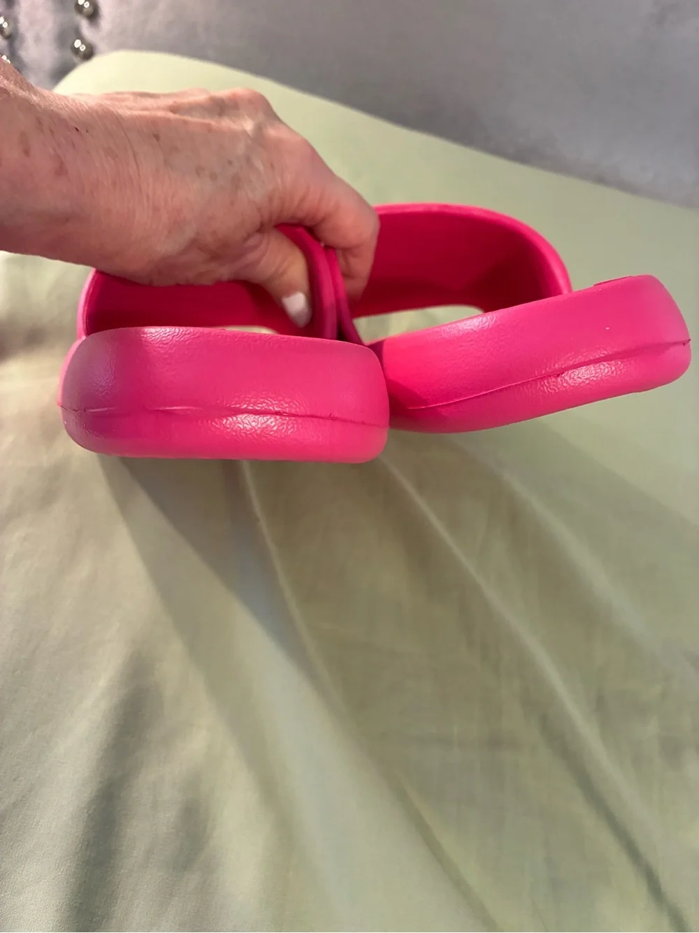 Hot Pink Slide Sandals